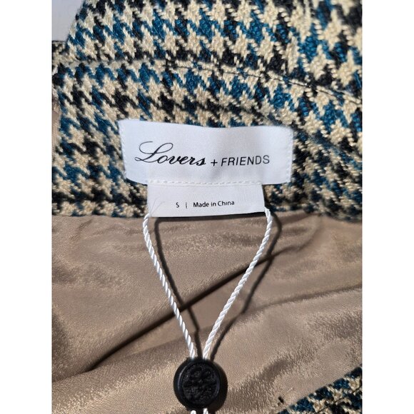 NWT Lovers + Friends Houndstooth High-Waist Mateo Mini Skirt S Academia Preppy - Picture 4 of 7